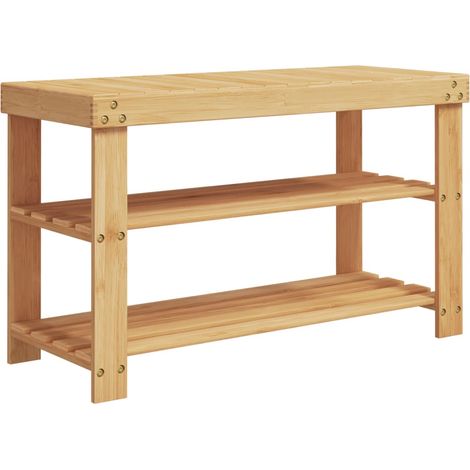 Zapatero de 3 niveles bambú 70x27,5x45 cm vidaXL