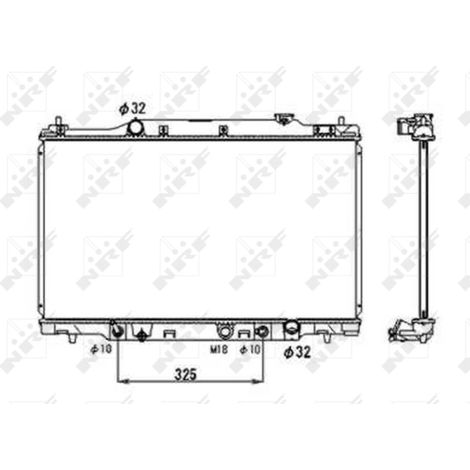 Radiateur, refroidissement du moteur NRF 53679 HONDA 19010PNA901 19010PNAG01