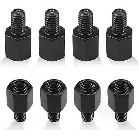 Universelle M10 M8 Motorradspiegel-Adapter Umrüstung RR/RL/LL/LR 10 mm 8 mm gegen den Uhrzeigersinn rechts links Motorradzubehör - JXLGV (1/4)