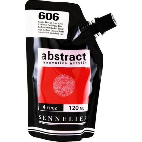 Peinture Acrylique - Sennelier - Abstract - 120ml - Satiné - Rouge Cadmium Profond (1/3)