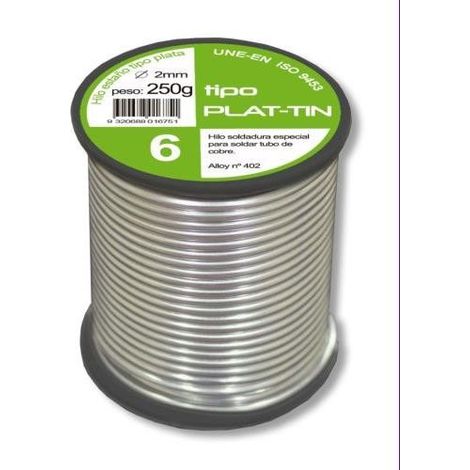 ÉTAIN PLOMBIER SN-CU 6% 2MM - 250 G