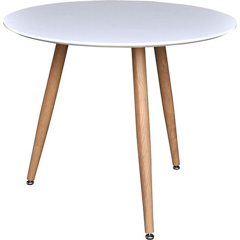 Polar table de salle à manger Ø90 cm blanc. (1/4)