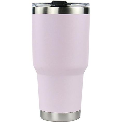 une Tasse De Voiture Isole Sous Vide Double Paroi Rose Clair, Une Bouteille De Voyage En Acier Inoxydable, Une Tasse Caf Sous Vide (1/5)