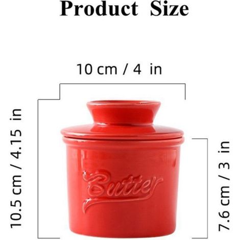 Beurrier en céramique - Beurrier - Pot de conservation - beurrier - beurrier avec couvercle - récipients de conservation - Femeo (1/5)