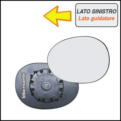 Specchio piastra vetro specchio vetrino specchietto sx citroen peugeot toyota
