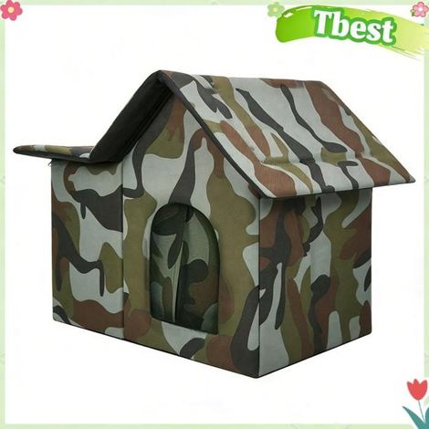 Tbest abri extérieur isolé pour chat Maison extérieure isolée pour chat, animalerie hamac Maison pour chat extérieure (1/5)