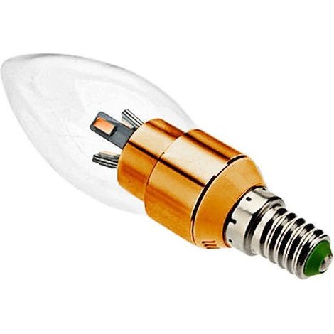 Trade Shop - LED OLIVE SMD TRANSPARENTE GLASLAMPE 3W E14 WARM- ODER KALTWEISS - (1/2)