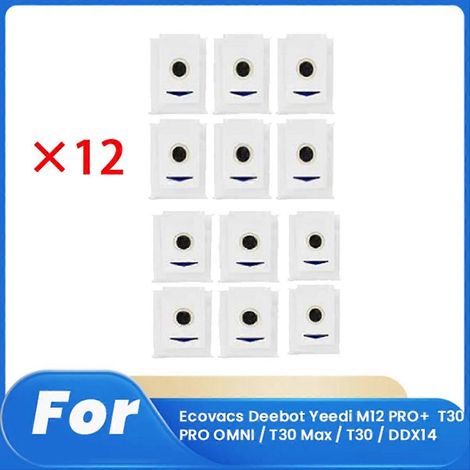 12 pièces sacs à poussière pour M12 PRO+ balayeuse accessoires (1/5)