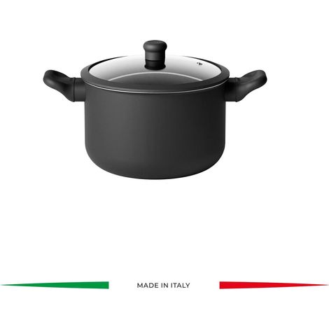 Cuocipasta bioclimatique avec couvercle noir 22,5 cm 35,5x15,5x22,5