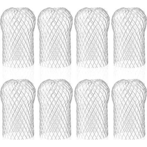 Lot de 8 Crapaudine de Gouttière en Aluminium, Filtres de Gouttière Flexible et Durable pour Maison Avant-toit Tuyau de Descente contre les Feuilles INHHUB