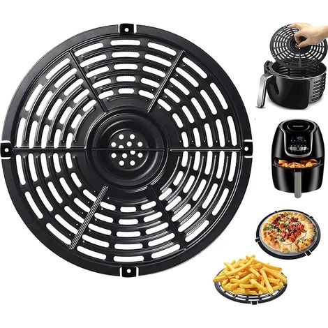 Wiederverwendbare Heißluftfritteuse-Matte, Heißluftfritteusen-Backmatte, Heißluftfritteusen-Backblech, Heißluftfritteusen-Ersatzgestell mit Antihaftbeschichtung (1/5)