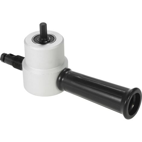 Tête de coupe double pour tôle, cisaille à métal réglable 360°, accessoire perceuse, outil électrique, découpe tôle, pour bricolage (1/4)