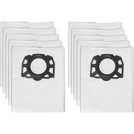 DBBEGK Lot de 10 Sacs pour Aspirateur Karcher wd4 wd5 wd6 mv4 mv5 mv6