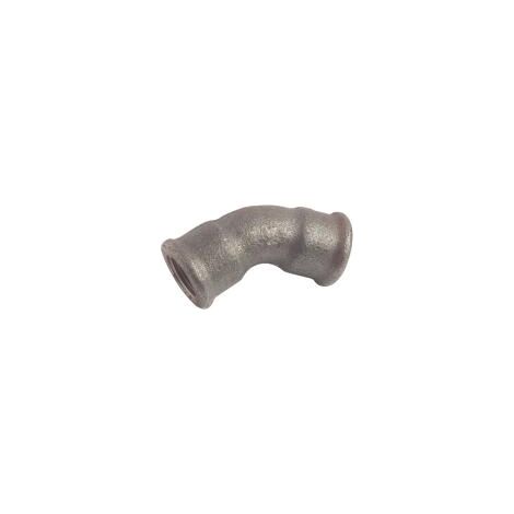 Lot de 10 coudes 45° grand rayon fonte noire à visser - femelle 1'' (26/34)