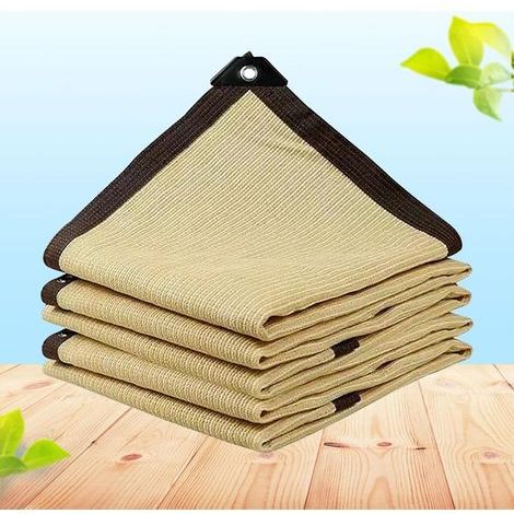 Outdoor-Schattennetz, Sonnensegel für Terrassenplane, Pergola, Hagelschutznetz, Anti-Hitze-Netz, Luft kann nach oben und unten zirkulieren – ohne Bohren, Beige-3 x 5 m (1/5)