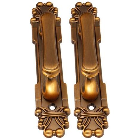 Lot de 2 poignées de porte en alliage de zinc antique de style européen, accessoire de quincaillerie pour meubles (1/5)
