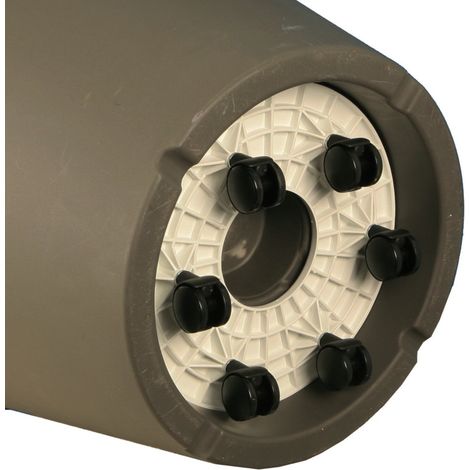Support roulant encastrable D19cm - H6,5cm - Blanc - Fabrication Française - Livraison gratuite (1/5)