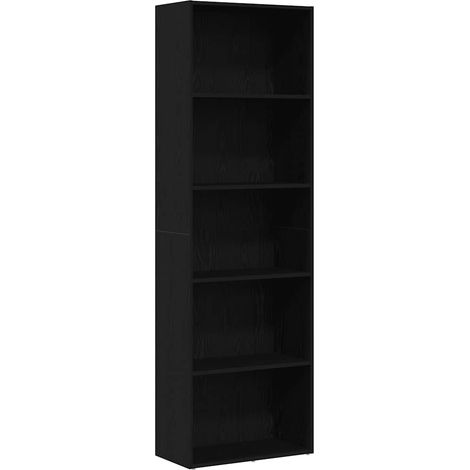 Maison Exclusive - Bücherregal Schwarz Eichen-Optik 60x30x189 cm