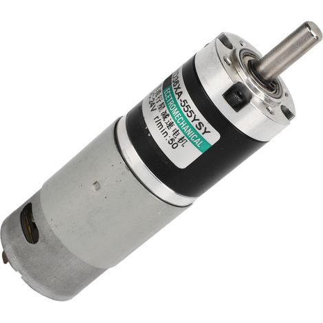 Gleichstrom-Getriebemotor, Kupfer, hohes Drehmoment, geräuscharm, Mini-Elektromotor, 24 V, 15 W, Schwarz/Silber, 50 U/min (1/5)