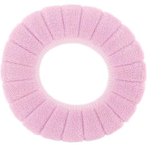 Housse de siège de toilette lavable – Rose – Coussin de WC chaud et confortable, usage universel (1/5)