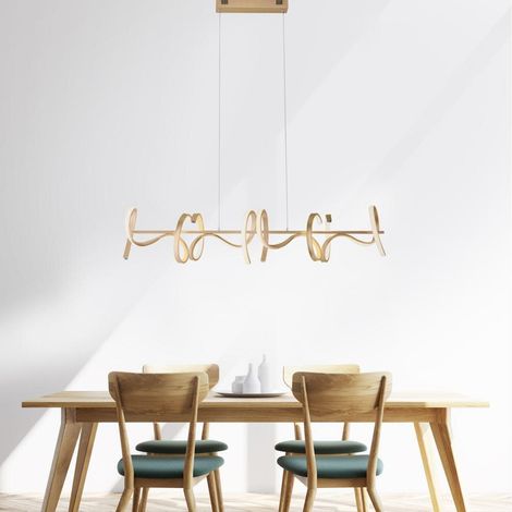LED Pendelleuchte Curls 99cm Messing-Matt (1/5)