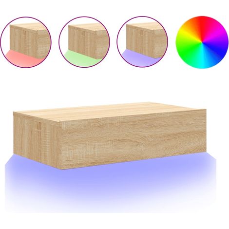 Maison Exclusive - TV-Schrank mit LED-Leuchten Sonoma-Eiche 60x35