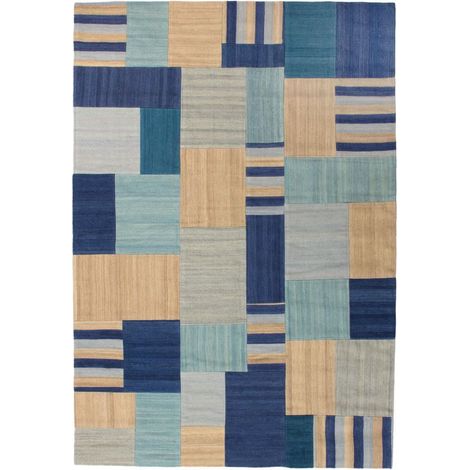 Tapis fait main radical 315 bleu multicolore - 120 x 170 cm (1/4)