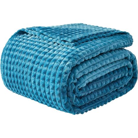 Kuscheldecke Fleecedecke 200x230cm Türkis 3D 02-türkis 200 x 230cm (1/4)