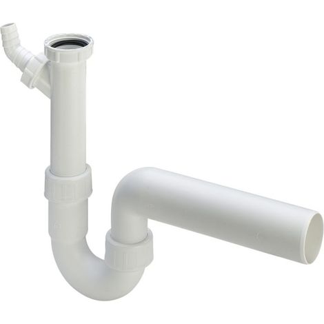 Piège à odeurs tubulaire 7985.10 en plastique blanc G1 1/2 x 40 mm (1/2)