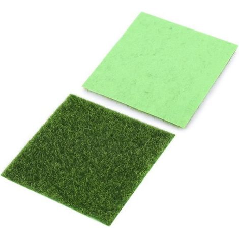 10pcs Pelouse artificielle, Fibre chimique, 6mm, Traitement UV, Micro paysage, Jardin (1/4)