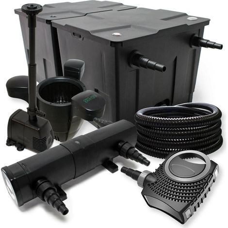 Kit de filtration biologique 72w bassin 60000 L+ tuyau, skimmer et pompe fontaine