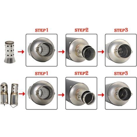 Silencieux d'échappement universel DB Killer 50 mm pour moto, pour tous les pilotes de motocross tout-terrain (1/2)