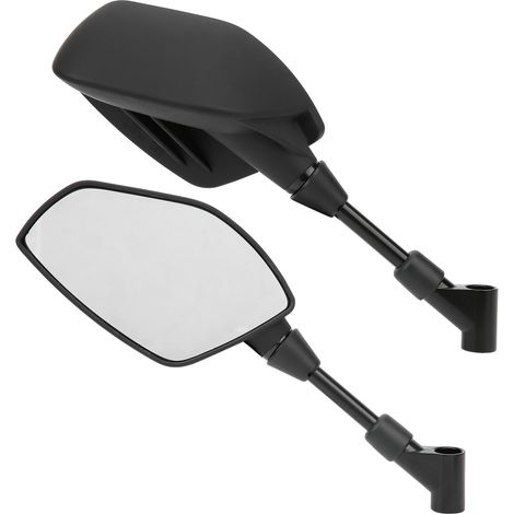 Paire de rétroviseurs de moto universels, fixation flexible en verre pour embout de guidon. (1/5)