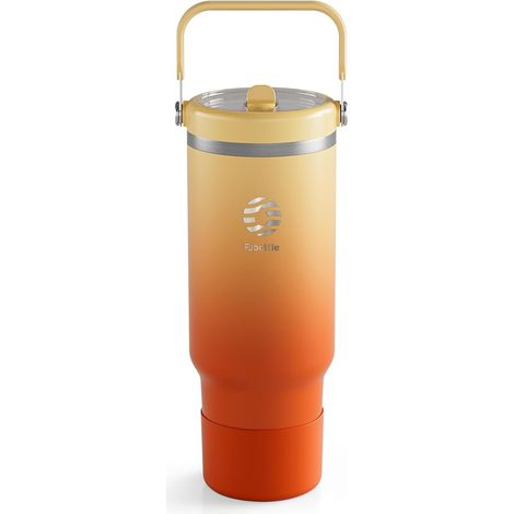 Insulated Mug 1180 ml with Straw and Handle, Coffee Thermos with 2-in-1 Lid BPA-Free Stainless Steel Coffee Cup, Also Suitable for Car Travel Mugs, Insulated Tumbler (1/5)