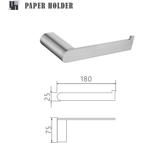 (Porte-papier toilette A) Brosse de toilette murale brossée, porte-papier toilette, porte-serviettes, porte-savon, étagères, accessoires de salle de bain en acier inoxydable (1/5)