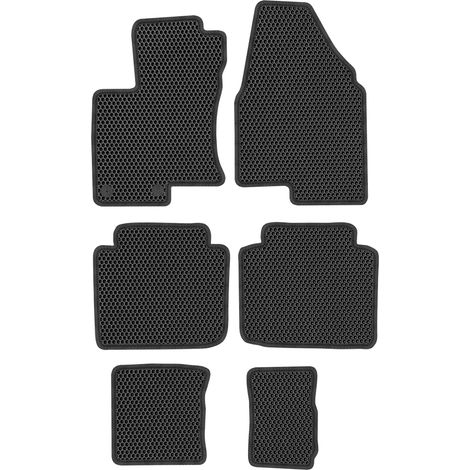 Tapis de sol dédiés pour Nissan Qashqai +2 7 places (2008-2013) - EVA alvéolé noir (1/5)