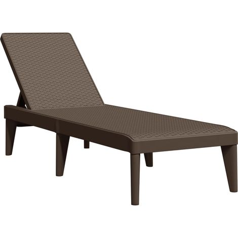 Sun Lounger Brown 186x60x29 cm PP vidaXL