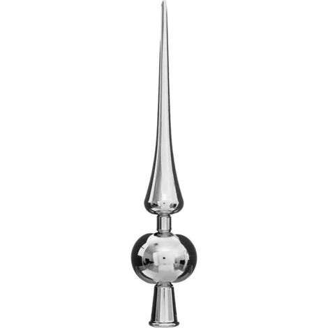 Paris Prix - Cimier 1 Boule Pour Sapin maison 28cm Argent