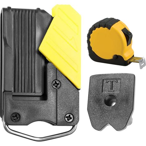 Clip Ceinture Mètre Ruban Porte-Outils Portable Robuste  Clip Ceinture Mètre Ruban Adultes Hommes Escalade Électricien Menuiserie Bricolage Travaux Bâtiment Extérieur Constructeurs (1/5)