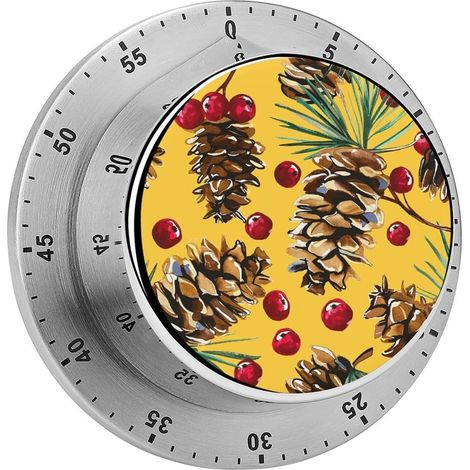 Minuteur en acier inoxydable forme de pomme pin et myrtille avec (1/5)