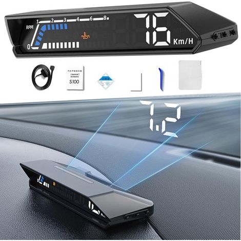 Digitaler Drehzahlmesser mit Head Up Display Multifunktionale Anzeige von Geschwindigkeit, Ölverbrauch und Wassertemperatur