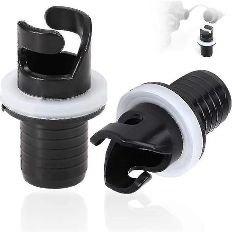 Adaptateur de valve pour pompe à pied de bateau et kayak, lot de 2 raccords de tuyau universels pour bateaux gonflables (1/5)