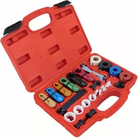 Kit Déconnexion Rapide 22pcs Ortfia Aluminium Universel Clim Carburant Huile Boîte Rouge Outils Auto (1/5)