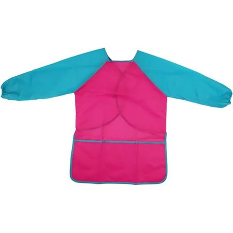 BEBUSINGOTO Delantal de manga larga para niños (4 piezas), delantal tipo blusón, delantal de alimentación y delantal de pintura. (1/4)