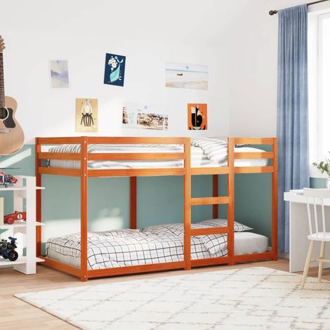 Lit superposé sans matelas cire marron 90x190 cm pin massif (1/5)