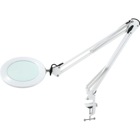 Lampe Loupe/Lampe de Travail - Lentille Verre 105 mm 5 Dioptries, 750 Lumens 3 Températures de Couleur Réglables, Bras Pivotant 90 cm pour Loisirs Créatifs et Travail de Précision (1/5)