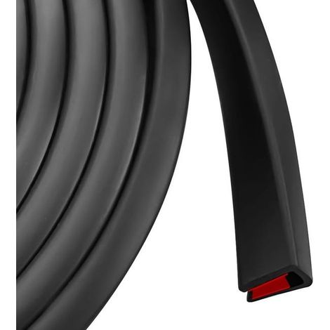 Protection bord de tole joint caoutchouc en u joint porte voiture adhesif noir caoutchouc protection metal verre (5m, 1,5mm) (1/5)