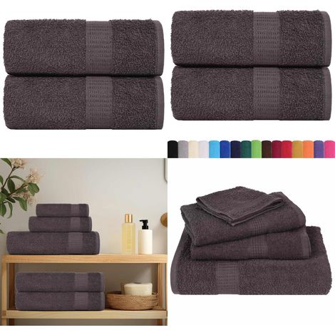 vidaXL Gästetücher 2 Stk. Anthrazit 30x50 cm 360 g/m² 100% Baumwolle (1/5)
