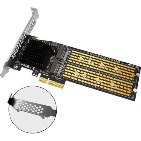 PCIe für M.2 Adapterkarte PCIE x4 zu für M.2 NVMe für M für Key Doppelkonverter (1/5)