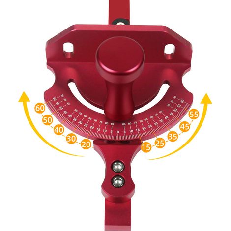 Jeu de guides d'onglet universels pour scie circulaire, règle de poussée d'angle en aluminium, positionnement rapide avec 27 positions pour outils de menuiserie DIY. (1/5)